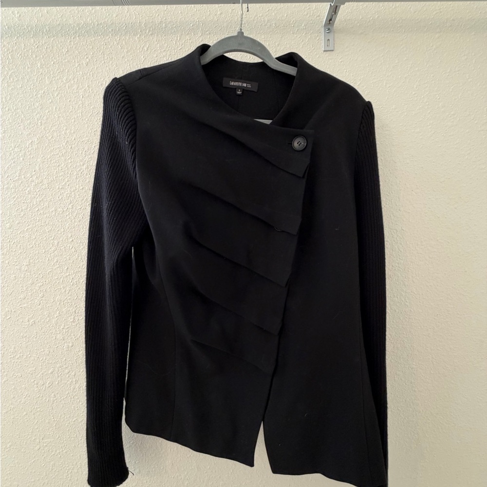Lafayette 148 New York Black Asymmetrical Jacket